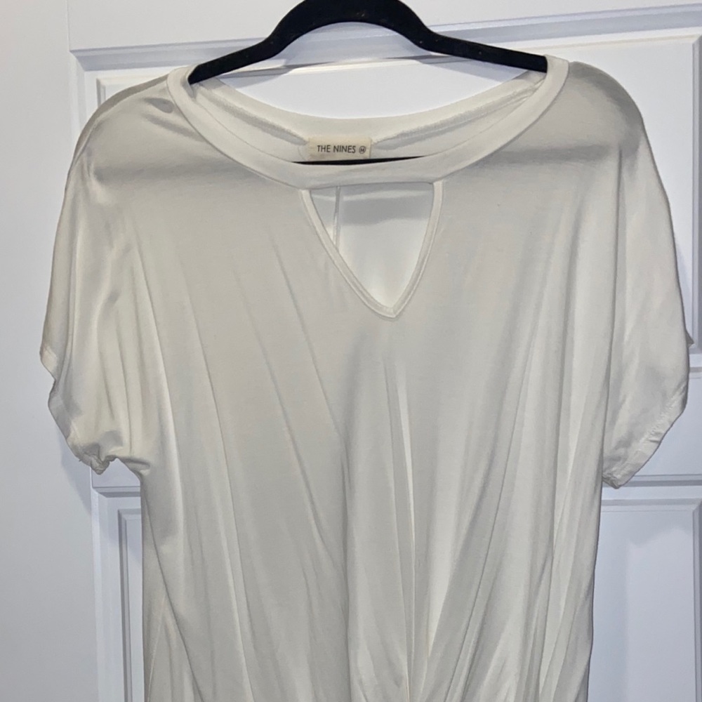 White Cut-Out Tee